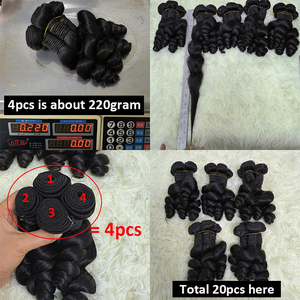 Letsfly กลุ่มผมลอนคลื่น/น้ำ4ชิ้น/ล็อตสำหรับผู้หญิงผิวดำผมคน100% - Product Image 6