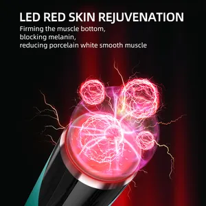 Wireless Heating Face Neck Lift Photon Skin Tightening Firming Infrared Red Led Tharapy Wrrinkle Removal Anti-aging Device