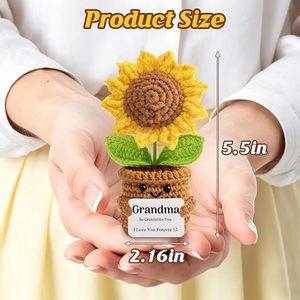 Ilifemate Crochet Tournesol 'Je t'aime pour toujours' – Cadeau d'anniversaire de remerciement pour grand-mère/Grand-père destiné aux petits-enfants, fabriqué en Chine - Product Image 6