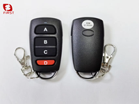 Télécommande de porte de garage universelle sans fil à code d'apprentissage personnalisé noir à 4 boutons 433MHZ 315MHZ en métal