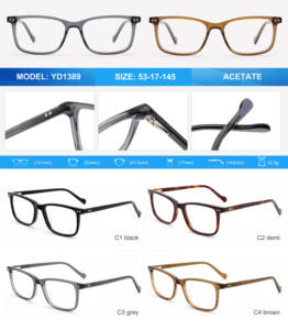 アセテート製光学眼鏡フレーム、ブルーライトカット、ファッショナブルで高級なメンズアイウェア、ブルーライトブロッカー眼鏡、OEM卸売、ハイエンド - Product Image 5