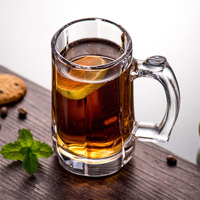 Vente en gros d'usine, tasses à bière personnalisées avec logo, boissons, café, thé, bière, avec poignée, grande taille, verre à bière