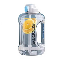 Bouteille d'eau sport en Tritan de 2700 ml (2,7 L) pour la gym et le fitness, personnalisable avec logo et paille – Vente en gros