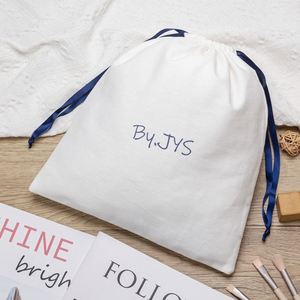 Custom Eco-friendly Cotton <b>Drawstring</b> Perfume Clothing Gift <b>Pouches</b> Promotional Cotton Bags - Product Image 3