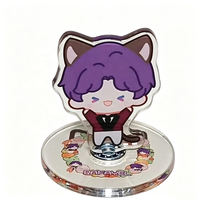 Support de présentation rotatif en acrylique personnalisé, impression UV, finition gravée au laser, léger, pour la promotion d'anime, de dessins animés et de K-pop