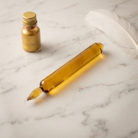 Stylo à plume en verre coloré OEM fait main pour calligraphie, dessin à l'encre scintillante, lettrage et art