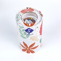 Emballage biodégradable de thé en carton avec logo personnalisé Boîte d'emballage de cylindre de tube en papier kraft pour t-shirt