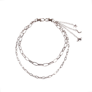 Cadena de cintura de doble capa con diseño de estrella, luna y planeta, de aleación de zinc, unisex, para uso diario, regalo de boda, estilo hip hop. - Product Image 3