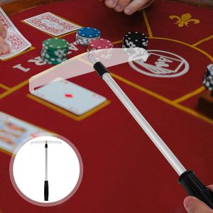 Accessoires de croupier de <span class=keywords><strong>roulette</strong></span> télescopique, râteaux à jetons en acrylique pour collectionneur de jetons de poker, jeux pour soirée de jeux, présentoirs - Product Image 6