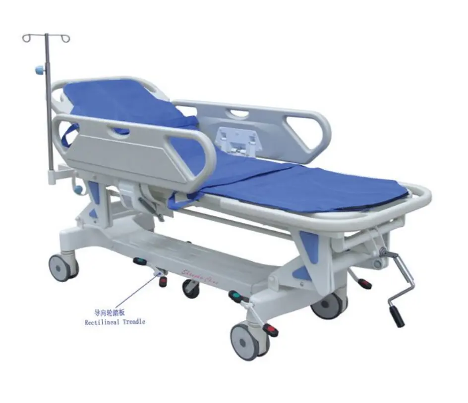 Hastane mobilyası kullanım tıbbi hidrolik hasta abs acil sedyesi arabaları sandalye masa yatak
