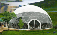 Tente de luxe moderne en PVC imperméable quatre saisons, dôme géodésique blanc, structure en acier, pour hôtel-resort, auvent extérieur ignifuge