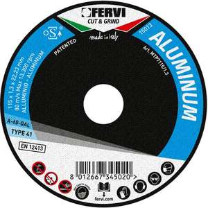ใบตัดเฟอร์วีสำหรับอลูมิเนียม 125 x 1.3 x 22 มม. รุ่น 41 ผลิตในอิตาลี - Product Image 1