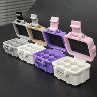 Boîte de rangement en plastique PETG imprimée en 3D, qualité alimentaire, dégradé de couleurs, 3 ml, 6 compartiments, étui de voyage pour la protection des échantillons en flacon