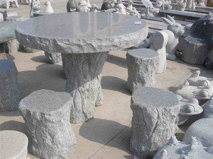 Bàn Ăn Ngoài Trời Đá Hoa Cương Trắng Hình Bàn Tay Cho Sân Công Viên - Product Image 4