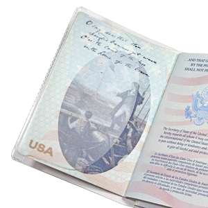 カスタマイズデザインロゴ高品質防汚防水PVC透明透明プラスチックパスポートカバー - Product Image 6