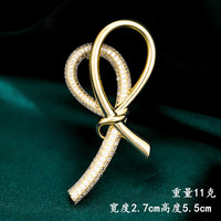 Broche Nœud Papillon Luxe Léger pour Femme, Épingle de Revers Tendance Simple et Personnalisée, Épingle de Sécurité Anti-Exposition pour Encolure