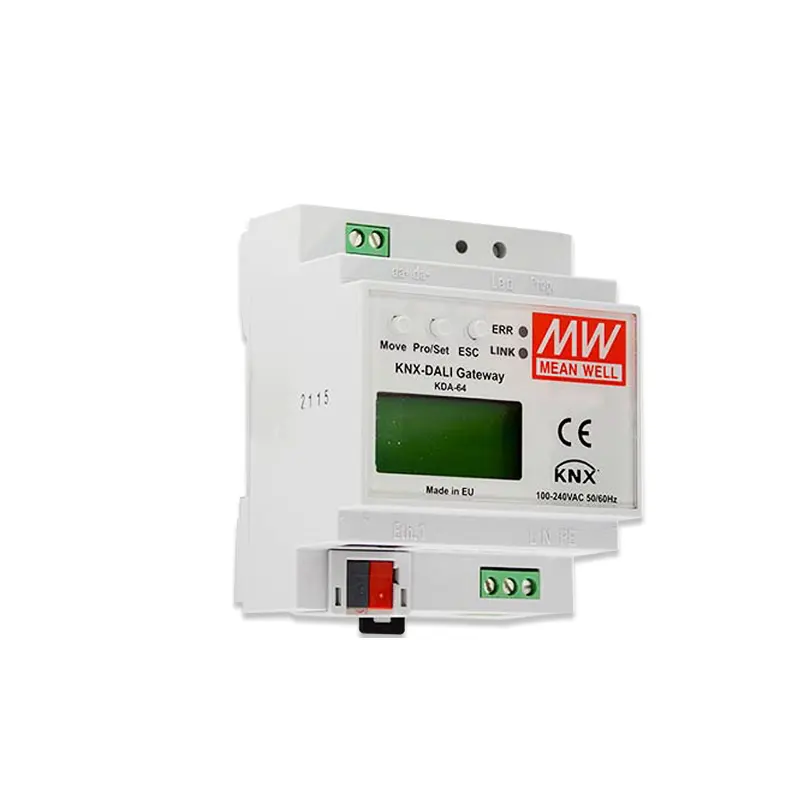 Meanwell KDA-64 KNX zu DALI Gateway Netzteil 50/60HZ/ INPUT Konstant strom begrenzung für Lichts teuerung 100 ~ 240VAC 3 Jahre