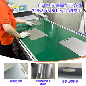 Tabla de cortar rectangular de acero inoxidable con grabado de amor, 2 mm, apta para lavavajillas, para regalo de cocina - Product Image 4