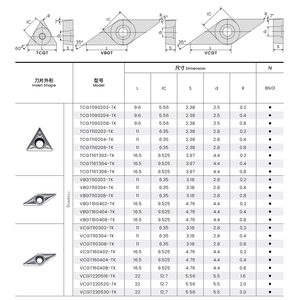 Plaquettes de coupe en carbure VCGT110304 VCGT160408 PCD VCGT160404 VCGT110302 pour le polissage de l'<span class=keywords><strong>aluminium</strong></span> VCGT 160404 1604 - Product Image 3