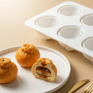 Molde de Silicona para Hornear con Forma de Naranja Mandarina 3D de 6 Cavidades, Moldes de Silicona para Pudín de Frutas, para Hornear Pasteles, Mousse y Tartas - Product Image 3