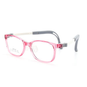 Montures de lunettes pour enfants Cherry, rectangulaires, monture complète, verres en acrylique, antidérapantes, petite taille, origine Danyang, référence 25629 - Product Image 1