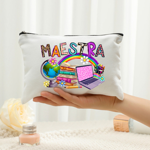 Bolsa <span class=keywords><strong>de</strong></span> maquillaje personalizada con diseño <span class=keywords><strong>de</strong></span> regalos para profesora <span class=keywords><strong>de</strong></span> español, bolsa <span class=keywords><strong>de</strong></span> almacenamiento para artículos <span class=keywords><strong>de</strong></span> tocador <span class=keywords><strong>de</strong></span> viaje, bolsa <span class=keywords><strong>de</strong></span> cosméticos - Product Image 3