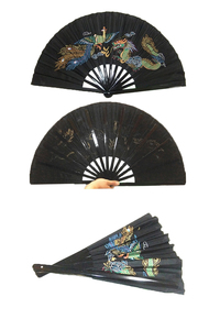 고품질 중국어 드래곤과 피닉스 무술 쿵푸 태극권 대나무 손 팬 - Product Image 6