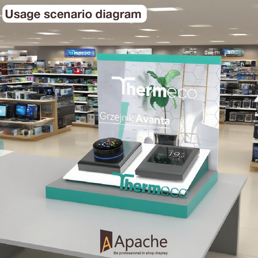 Apache Customized Mobile Accessories Display Led Acrylic Display for Electronic Shop Display Counter Stand — view 3