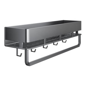 Estante de Almacenamiento de Cocina Rectangular Gris Metálico, Montado en la Pared, Multiusos, Sin Necesidad de Perforación, Directo de Fábrica - Product Image 1