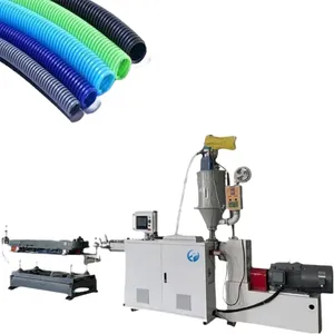 Les tubes en plastique ondulés de tuyau de PE ondulent le tube en nylon de tuyau de soufflet/extrudeuses ondulées électriques de tuyau en nylon noir