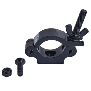 Collier de serrage pour tube en alliage d'aluminium certifié TUV, 200 kg, noir et argent global, 48-50 mm, avec œillet, portable - Product Image 1