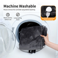 Coussin chauffant électrique pour le cou, les épaules et le dos, 6 réglages de chaleur, télécommande, protection contre la surchauffe certifiée, lavable en machine, usage domestique