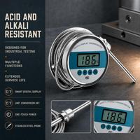 Digital Display Thermometer Gauge Waterproof Acid and Alkali Resistant Temperature Meter for Industrial Measurement