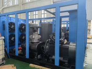 อุตสาหกรรมแปรรูปอาหารและจัดส่งก๊าซใช้เครื่องอัดอากาศแบบสกรูความเร็วคงที่ 110 กิโลวัตต์/150 แรงม้า ระบบระบายความร้อนด้วยอากาศแบบเงียบ 21 ลูกบาศก์เมตร/นาที 750 ลูกบาศก์ฟุต/นาที - Product Image 2