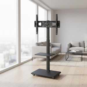 Carrito de <span class=keywords><strong>TV</strong></span> Móvil Portátil <span class=keywords><strong>con</strong></span> <span class=keywords><strong>Ruedas</strong></span>, <span class=keywords><strong>Mueble</strong></span> de <span class=keywords><strong>TV</strong></span> para Exteriores para Pantallas de 32-65 Pulgadas, Carrito Elevador de <span class=keywords><strong>TV</strong></span> <span class=keywords><strong>con</strong></span> Función de Rotación - Product Image 1