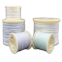 Fil tressé en UHMWPE pour fil de suture non résorbable en blanc avec des rayures bleues