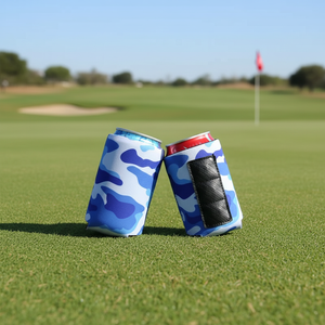 Porte-canettes isothermes personnalisés, portables et étanches <span class=keywords><strong>en</strong></span> néoprène avec fond magnétique pour les sorties de golf et les voyages de pêche - Product Image 1