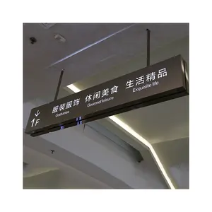 Supermarket Interior Projecting Sign Display Hanging Illuminated Led Checkout Counter Advertising Sign Box Ceiling Sign