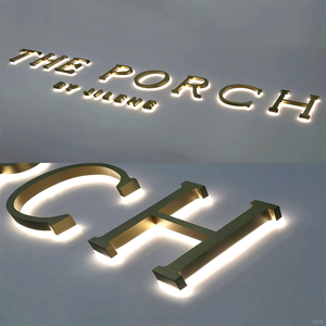 Tùy chỉnh Electroplated Titan <span class=keywords><strong>LED</strong></span> Đèn nền signage cho thương mại dấu hiệu ngoài trời thư kênh - Product Image 2