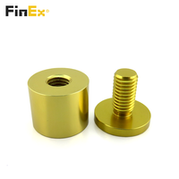 Panneau d'espacement en aluminium plaqué or, panneau personnalisé en aluminium, 13mm 19mm 25mm