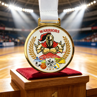 Médailles personnalisées pour événements multisports d'équipes de guerriers, vente en gros d'usine, récompenses de tournoi en alliage de zinc, fabricant sur mesure