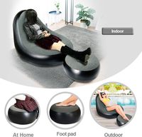 Canapé-lit gonflable moderne et pliable pour l'extérieur, avec pompe à air intégrée, idéal pour la relaxation des adultes dans la chambre ou le salon
