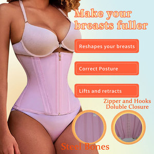 Corset amincissant pour femme post-partum, Fajas Colombianas de compression BBL Lipo, gaine sablier avec fermeture éclair et baleines en acier extérieures - Product Image 3