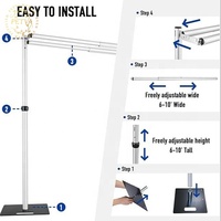 10x20Ft Double Cross Bar Pipe et Drape Kit photo fond support décorations de mariage pour la réception