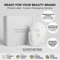 Masque LED professionnel, lumière rouge, bleue et ambre, équipement de photothérapie faciale pour les marques de beauté