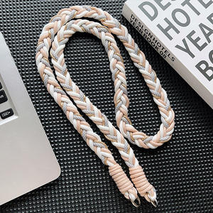 튼튼한 직조 로프 체인 귀여운 분실 방지 조절 가능 탈부착 끈 보호용 다양한 색상 휴대폰 케이스 크로스바디 스트랩 - Product Image 5