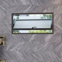 Fenêtre en composite d'aluminium à pivot avec écran invisible pour salon, matériau de construction moderne, épaisseur du verre, style à ouverture battante