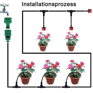 Kit de Riego por Goteo, Tubería de 49 Pies, 50 Goteros, Sistema de Riego Automático, Microaspersor de Jardín, Fácil Instalación, Plástico PVC - Product Image 2