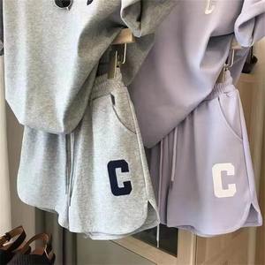 Hot Selling Sommer Damen Shorts Set Lässig Einfarbige Shorts Sweatshirt Set Sport Laufen 2-teiliges Set - Product Image 4