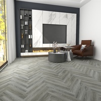 Parquet vinyle SPC hybride ABA en chêne européen, motif chevron, 4mm, 4.5mm, 5mm, 6mm, 8mm